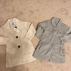 Two BabyGap Girls long sleeve button up cartigan/sweater size 4 years (1 NWT)